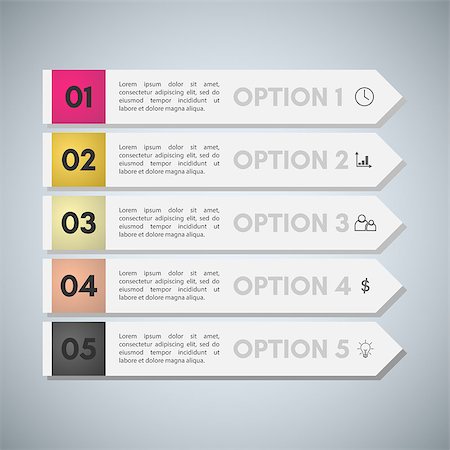 simsearch:400-06912217,k - Visualization of business data. The diagram of the process. Abstract elements of the graph, a diagram with 5 steps, options, parts or processes. Vector business template for presentation. Stock Photo - Budget Royalty-Free & Subscription, Code: 400-09134109