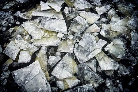 Background with pieces of broken ice on the river water in early spring Stock Photo - Budget Royalty-Free & Subscription, Code: 400-09136599