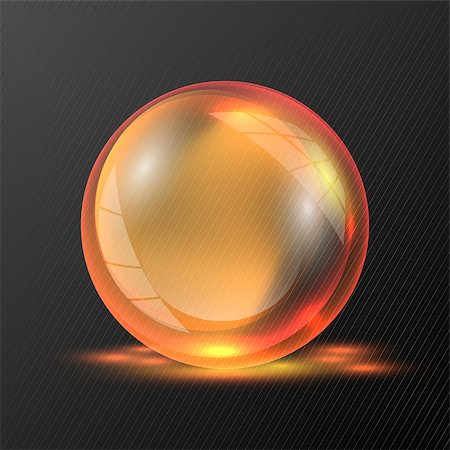 simsearch:400-05041370,k - 3d orange vector sphere.Vector illustration of transparent clear shiny crystal ball logo. Stock Photo - Budget Royalty-Free & Subscription, Code: 400-09136841
