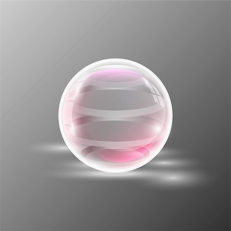 simsearch:400-05041370,k - Vector illustration of transparent clear shiny crystal ball logo. Stock Photo - Budget Royalty-Free & Subscription, Code: 400-09136851