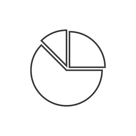 simsearch:400-08750925,k - Pie chart outline icon on white Stock Photo - Budget Royalty-Free & Subscription, Code: 400-09136892