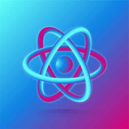 3D Atom. Science Research concept. Vector illustration Stockbilder - Microstock & Abonnement, Bildnummer: 400-09136917