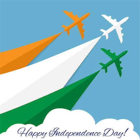 Air show in India. Happy Independence day Stock Photo - Budget Royalty-Free & Subscription, Code: 400-09136928
