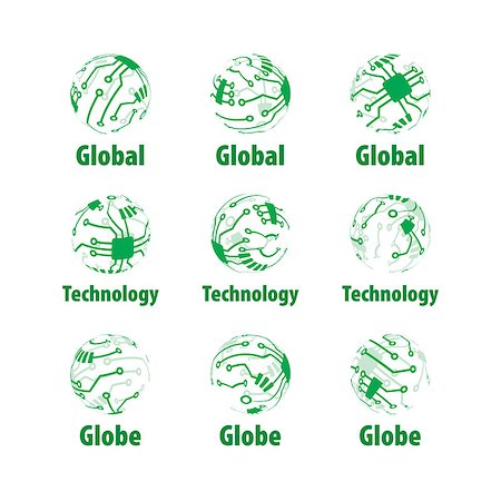 simsearch:400-09153300,k - Abstract globe logo. Vector illustration. Design element Fotografie stock - Microstock e Abbonamento, Codice: 400-09136938