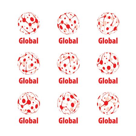 simsearch:400-09153300,k - Abstract globe logo. Vector illustration. Design element Fotografie stock - Microstock e Abbonamento, Codice: 400-09136965