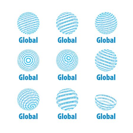 simsearch:400-09153300,k - Abstract globe logo. Vector illustration. Design element Fotografie stock - Microstock e Abbonamento, Codice: 400-09136960