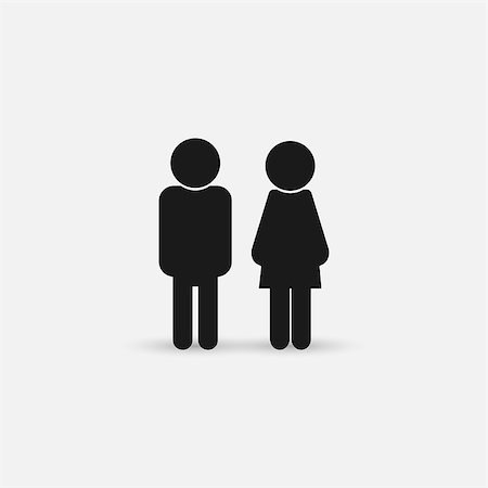 simsearch:400-05131090,k - Man and woman restroom concept icon vector Stock Photo - Budget Royalty-Free & Subscription, Code: 400-09137464