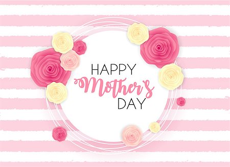 simsearch:400-09113728,k - Happy Mother`s Day Cute Background with Flowers. Vector Illustration EPS10 Photographie de stock - Aubaine LD & Abonnement, Code: 400-09137631