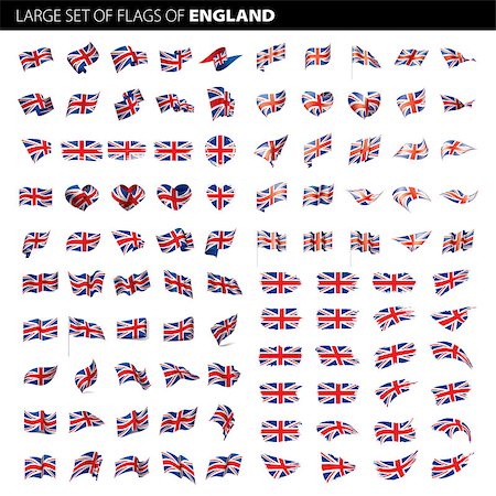 simsearch:400-06326700,k - United Kingdom flag, vector illustration on a white background. Big set Stock Photo - Budget Royalty-Free & Subscription, Code: 400-09137738