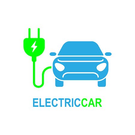defmorph (artist) - Electro car. Simple Related Vector Icon Set for Video, Mobile Apps, Web Sites, Print Projects and Your Design. Flat Illustration on White Background. EPS 10 Foto de stock - Super Valor sin royalties y Suscripción, Código: 400-09137837