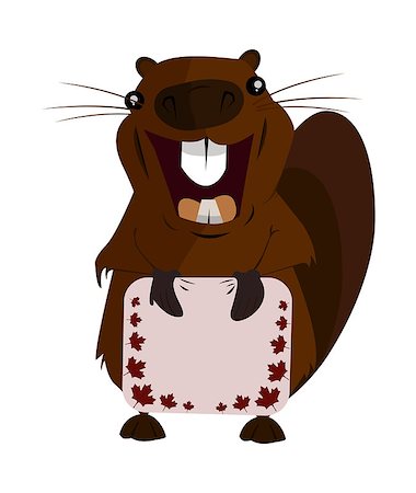 Concept on the day of Canada, Holiday Beaver on isolated background, vector Stock Photo - Budget Royalty-Free & Subscription, Code: 400-09137949
