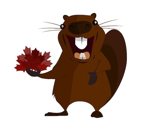 Concept on the day of Canada, Holiday Beaver on isolated background, vector Stock Photo - Budget Royalty-Free & Subscription, Code: 400-09137950