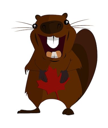 Concept on the day of Canada, Holiday Beaver on isolated background, vector Stock Photo - Budget Royalty-Free & Subscription, Code: 400-09137952