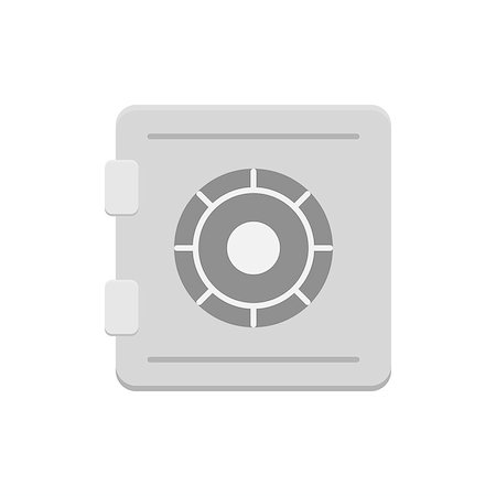 simsearch:400-08134004,k - Safe flat icon on white Fotografie stock - Microstock e Abbonamento, Codice: 400-09138012
