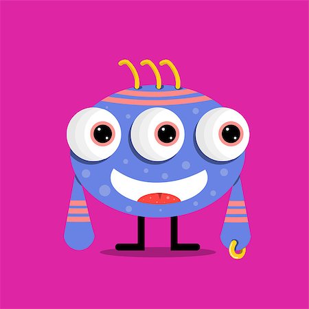 simsearch:400-08557267,k - Cute monster cartoon illustration.Vector childish creature Stock Photo - Budget Royalty-Free & Subscription, Code: 400-09138115