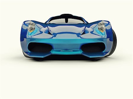simsearch:400-09095003,k - Blue racing concept car. Image of a car on a white background. 3d rendering Stockbilder - Microstock & Abonnement, Bildnummer: 400-09138155
