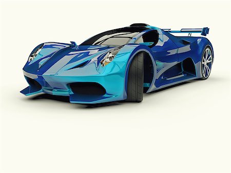 simsearch:400-08574227,k - Blue racing concept car. Image of a car on a white background. 3d rendering Photographie de stock - Aubaine LD & Abonnement, Code: 400-09138159