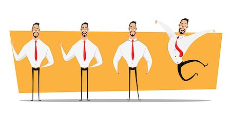 simsearch:400-07975463,k - Set of businessman character poses, gestures,actions. Vector illustration Stock Photo - Budget Royalty-Free & Subscription, Code: 400-09138199