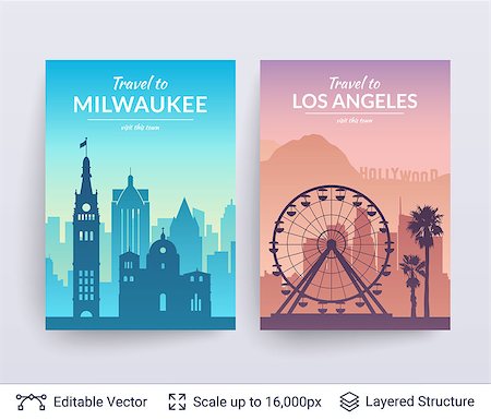 simsearch:400-09110468,k - Flat well known silhouettes. Vector illustration easy to edit for flyers, posters or book covers. Stockbilder - Microstock & Abonnement, Bildnummer: 400-09138208