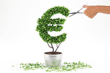 sustainable money - Concept of green economy. Plant with money symbol. 3D Rendering Stock Photo - Budget Royalty-Free & Subscription, Code: 400-09131840