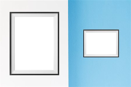 simsearch:400-08752677,k - Image of simple poster frame mockup scene. Stock Photo - Budget Royalty-Free & Subscription, Code: 400-09131950