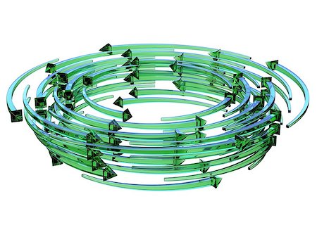 djmilic (artist) - Green transparent arrows wreath 3D render illustration isolated on white background Foto de stock - Super Valor sin royalties y Suscripción, Código: 400-09132008