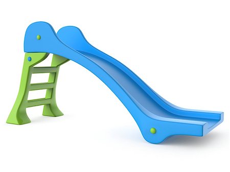Blue green children slide toy 3D render illustration isolated on white background Photographie de stock - Aubaine LD & Abonnement, Code: 400-09132172
