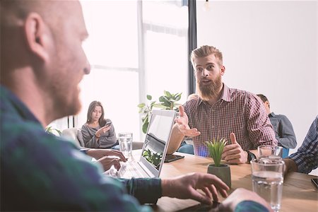 Businessperson in a modern office connected on internet network. concept of partnership and teamwork Stock Photo - Budget Royalty-Free & Subscription, Code: 400-09132334