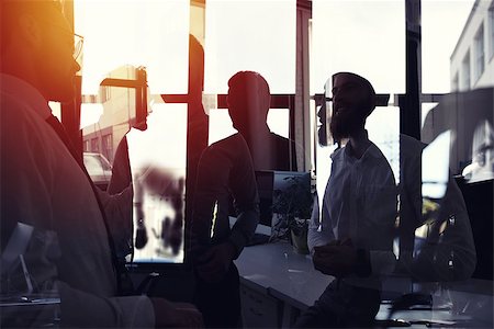 Business people work together in office. Concept of teamwork and partnership Stock Photo - Budget Royalty-Free & Subscription, Code: 400-09132331