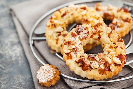 peanut cookie - Ring shortbread cookies with peanuts on top Stock Photo - Budget Royalty-Free & Subscription, Code: 400-09132666
