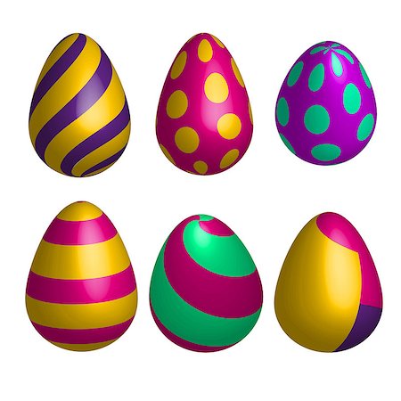 Vector set of realistic happy easter eggs in different forms isolated. 3D illustration. Template for Happy easter. 3D illustration Foto de stock - Super Valor sin royalties y Suscripción, Código: 400-09132948