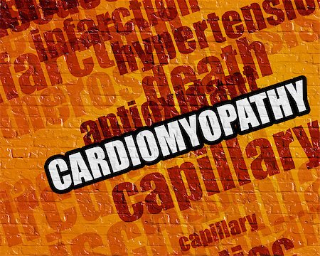 simsearch:400-04189840,k - Medicine concept: Cardiomyopathy - on Brick Wall with Wordcloud Around . Cardiomyopathy on the Yellow Brick Wall . Foto de stock - Super Valor sin royalties y Suscripción, Código: 400-09132971