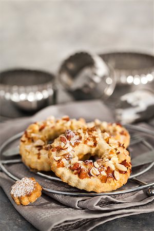 peanut cookie - Ring shortbread cookies with peanuts on top Stock Photo - Budget Royalty-Free & Subscription, Code: 400-09133038