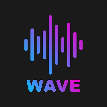 simsearch:400-08409728,k - Vector sound wave. Logotype of sound and music wave Fotografie stock - Microstock e Abbonamento, Codice: 400-09133337