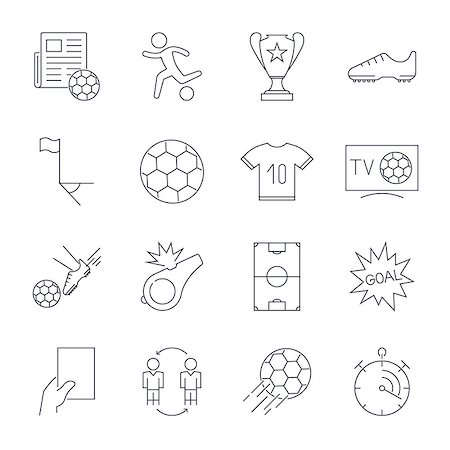 simsearch:400-04397543,k - Soccer Icons set. Editable Stroke. Icons for web, sites, apps and other Fotografie stock - Microstock e Abbonamento, Codice: 400-09133332