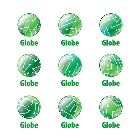 simsearch:400-09153300,k - Abstract globe logo. Vector illustration. Design element Fotografie stock - Microstock e Abbonamento, Codice: 400-09133584