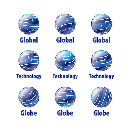 simsearch:400-09153300,k - Abstract globe logo. Vector illustration. Design element Fotografie stock - Microstock e Abbonamento, Codice: 400-09133586
