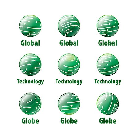 simsearch:400-09153300,k - Abstract globe logo. Vector illustration. Design element Fotografie stock - Microstock e Abbonamento, Codice: 400-09133587