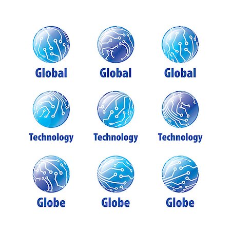 simsearch:400-09153300,k - Abstract globe logo. Vector illustration. Design element Fotografie stock - Microstock e Abbonamento, Codice: 400-09133592