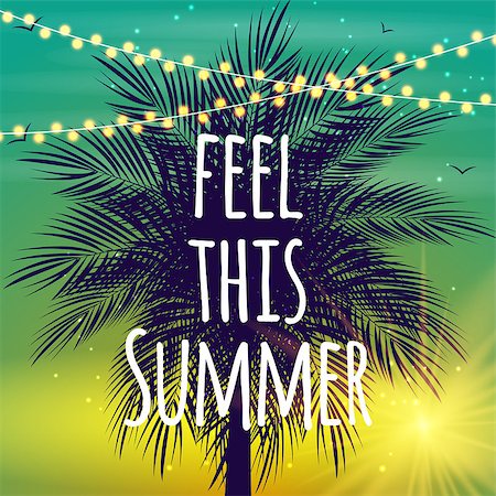 pomo - Feel This Summer Natural Palm Background Vector Illustration EPS10 Stock Photo - Budget Royalty-Free & Subscription, Code: 400-09133736