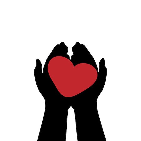 simsearch:400-05343223,k - Hands hold heart. Symbol of love. Vector illustration Stock Photo - Budget Royalty-Free & Subscription, Code: 400-09133758