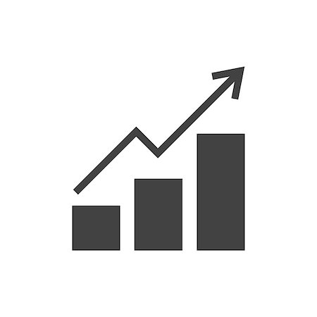 simsearch:400-05723094,k - Growing bar graph black icon Stock Photo - Budget Royalty-Free & Subscription, Code: 400-09133842