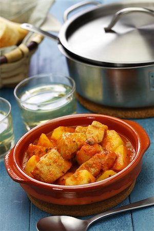 marmitako, tuna and potatoes stew, spanish basque cuisine Stock Photo - Budget Royalty-Free & Subscription, Code: 400-09133927