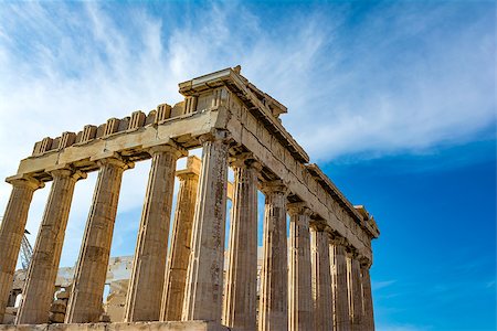 simsearch:400-06922893,k - Parthenon temple in Acropolis of Athens, Greece. Stock Photo - Budget Royalty-Free & Subscription, Code: 400-09140435