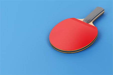 pong - Table tennis racket on blue background Stock Photo - Budget Royalty-Free & Subscription, Code: 400-09140548