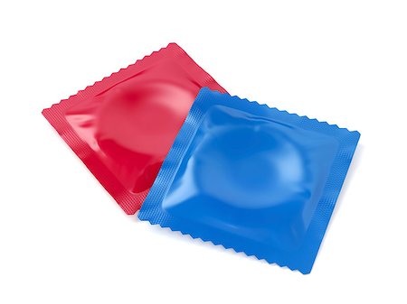 Two condoms on white background Photographie de stock - Aubaine LD & Abonnement, Code: 400-09141032