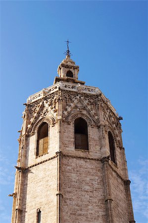 The Micalet tower at Valencia cathedral in Valencia, Spain Photographie de stock - Aubaine LD & Abonnement, Code: 400-09141129