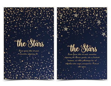 Vector illustration of stars on a dark background. Night sky. Cheerful party and celebration Photographie de stock - Aubaine LD & Abonnement, Code: 400-09141268