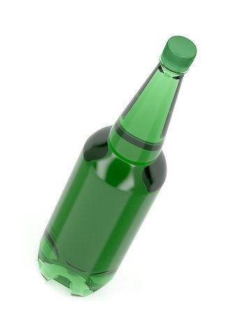 Green plastic bottle for beer, soda, water or other liquids Stock Photo - Budget Royalty-Free & Subscription, Code: 400-09141335