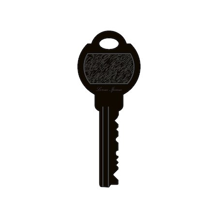 simsearch:400-05131090,k - Key Vector Icon, The symbol of door's key. Simple, modern flat vector illustration for mobile app, website or desktop app eps 10 Stock Photo - Budget Royalty-Free & Subscription, Code: 400-09141497